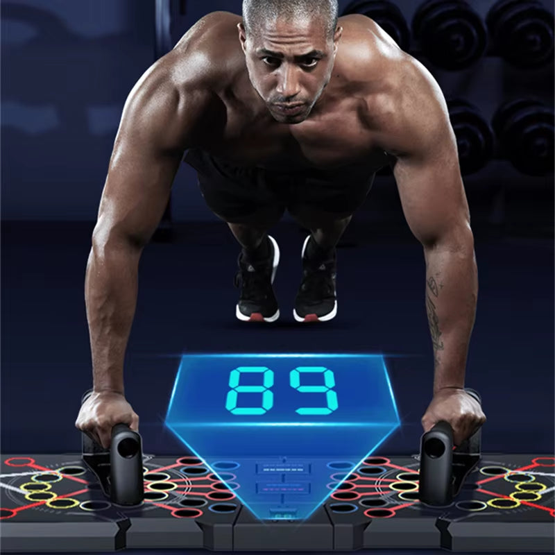 Multifunctional Counting Push up Board Home Chest Muscle Exercise Training Indoor Electronic Fitness Support Push-Up Rock Stands