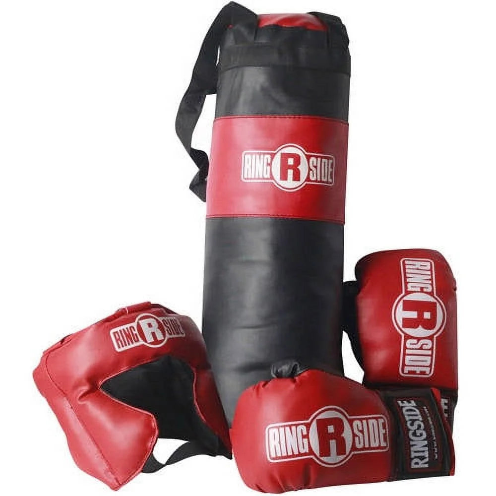 Kids Boxing Set with Mini Heavy Bag, Gloves and Headgear - Royal Blue