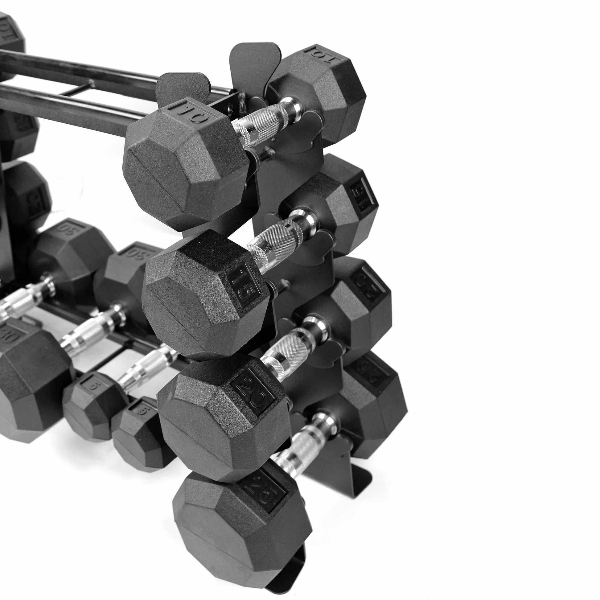 Heavy-Duty Dumbbell Rack – Dumbbell Storage Rack, Holds up to 400 Lbs. – 2 Tiers Rack, Ideal for 5-30 Lbs. Dumbbells – Compact Design, Ideal Home Gym Equipment