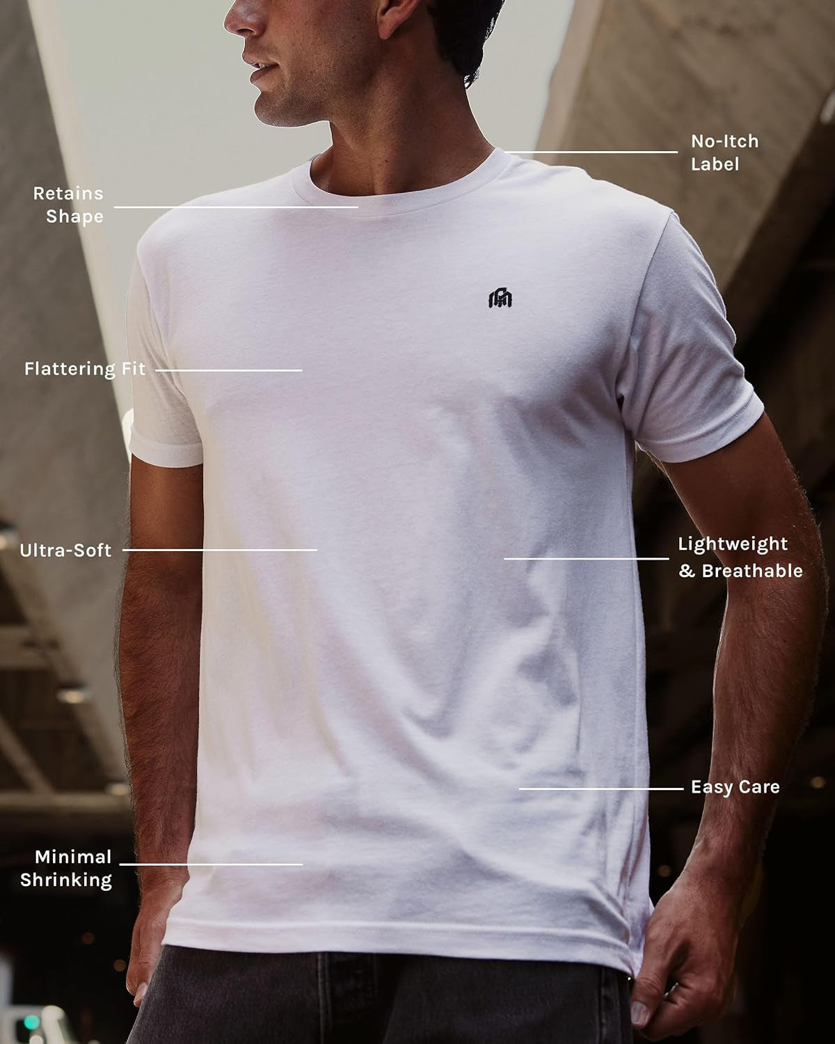 Men'S T-Shirts - Short Sleeve Crew Neck Soft Fitted Tees S - 4XL