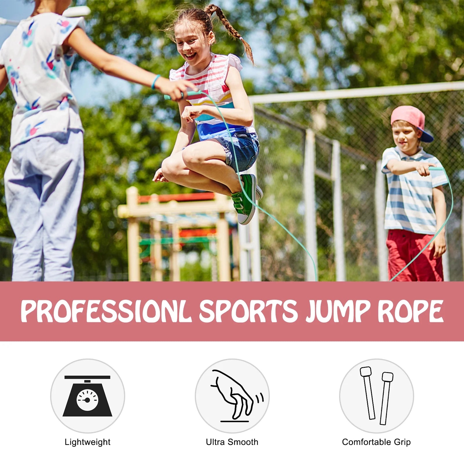 Jump Rope for Student [5 Pack], Flexible Silicone Tangle-Free Jump Rope Cable Length Adjustable Skipping Rope for Exercise Fitness